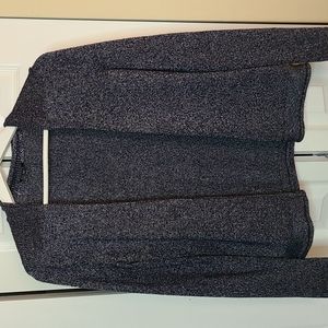 Talbots blue and silver lightweight cardigan